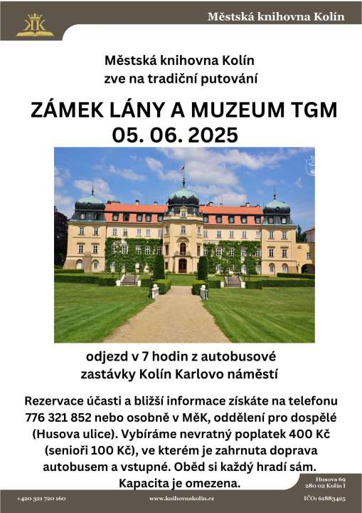 Putování: Zámek Lány a muzeum TGM / 5. červen 2025